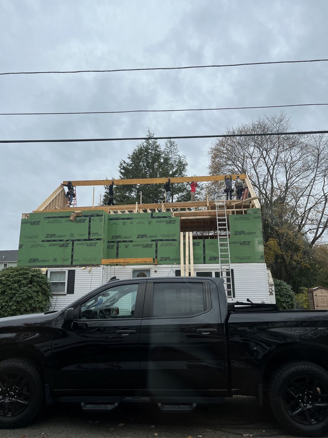 Big Dream Corp crew framing the second-story Beverly addition